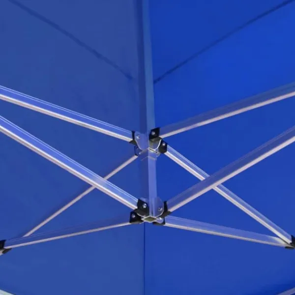 Hopfällbart partytält i aluminium 6x3 m - Perfekt för utomhusevent | Färg: Blå | Storlek: 6x3 m