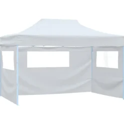 Outlet Hopfällbart partytält med 4 väggar 3x4,5 m vit - Partytält - Festtält - Home & Living Tält & Lusthus