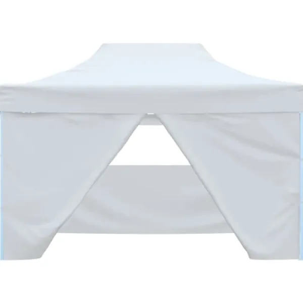 Outlet Hopfällbart partytält med 4 väggar 3x4,5 m vit - Partytält - Festtält - Home & Living Tält & Lusthus