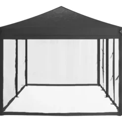 vidaXL Hopfällbart partytält med sidoväggar antracit 3x6 m