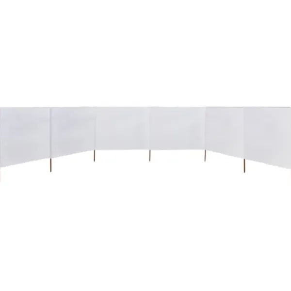 Hopfällbart vindskydd 6 paneler - Vindskydd i non-woven tyg | Färg: Sandvit | Storlek: 800x160 cm