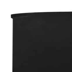 Hopfällbart vindskydd 5 paneler i non-woven tyg | Färg: Svart | Storlek: 600x160 cm
