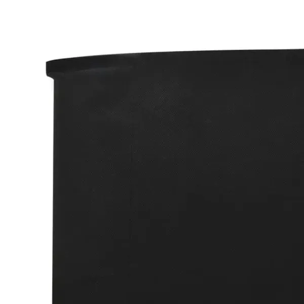 Hopfällbart vindskydd 5 paneler i non-woven tyg | Färg: Svart | Storlek: 600x160 cm