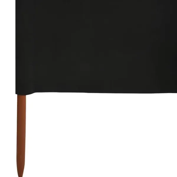 Hopfällbart vindskydd 5 paneler i non-woven tyg | Färg: Svart | Storlek: 600x160 cm