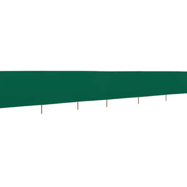 Hopfällbart vindskydd med 6 paneler - Hållbart non-woven tyg | Färg: Grön | Storlek: 800x120 cm