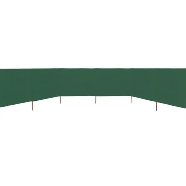 Hopfällbart vindskydd med 6 paneler - Hållbart non-woven tyg | Färg: Grön | Storlek: 800x120 cm