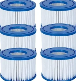 Hot Tub Filter Cartridge VI - För alla Lay-Z Spa-modeller Hawaii Miami Paris Vegas Monaco | 6 x Twin Pack (12 filter) | Använd för poolrengöring
