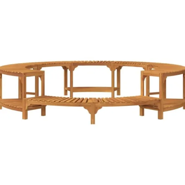 Hot Tub Omgivning av Massivt Akaciaträ | Diameter: Ø275 cm | Färg: Brun