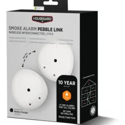 Hot Housegard Pebble Link trådlös brandvarnare, 2 st. Brandlarm