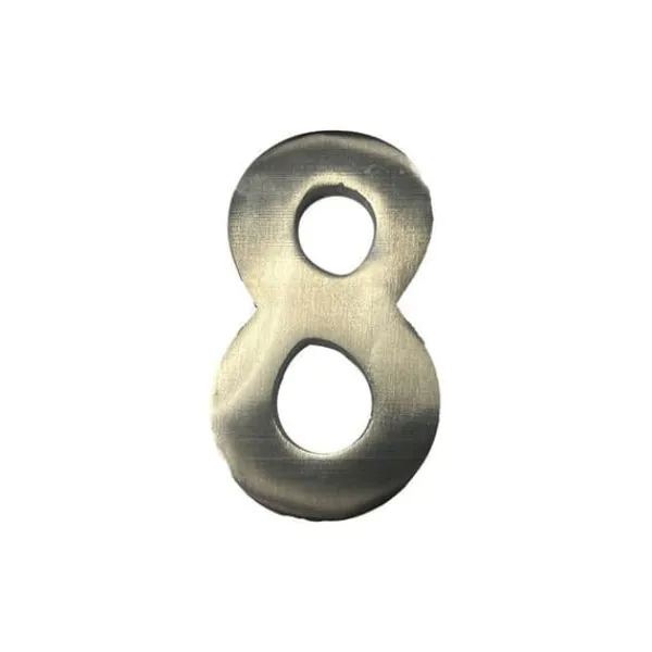 Hus nummer 8 Matt Nickel 10cm Osynlig Fixering