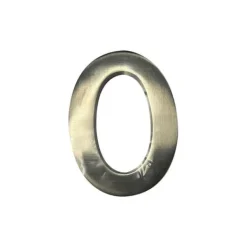 Sale Husnummer 0 Matt Nickel 10cm Osynlig Fixering Adresskyltar & Husnummer