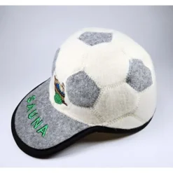 New Huvudbonad för bastu i 100 % ull, filthattar av ekologisk ull i form av en fotboll, tjocklek 6 mm Bastu