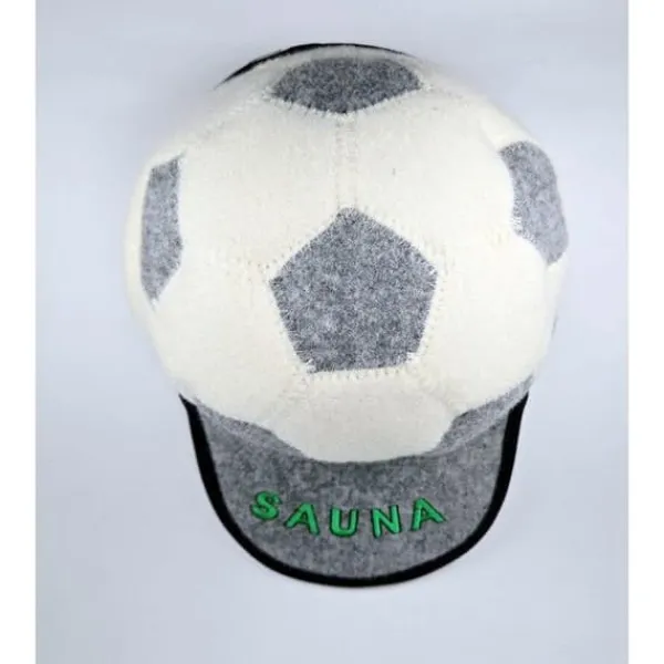 New Huvudbonad för bastu i 100 % ull, filthattar av ekologisk ull i form av en fotboll, tjocklek 6 mm Bastu