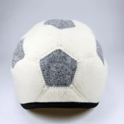 New Huvudbonad för bastu i 100 % ull, filthattar av ekologisk ull i form av en fotboll, tjocklek 6 mm Bastu