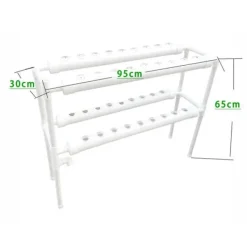 Discount Hydroponiskt odlingskit - 2 Lager - 36 Odlingsplatser - 4 Rör - Jordfri Grönsaks/Örtodling - För Hem, Trädgård, Kontor Kit För Växt- & Örtplantering