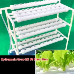Discount Hydroponiskt odlingskit - 3-lagers system - 90 odlingsplatser - Såbricka med lock - Röd Kit För Växt- & Örtplantering