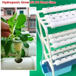 Discount Hydroponiskt odlingskit - 3-lagers system - 90 odlingsplatser - Såbricka med lock - Röd Kit För Växt- & Örtplantering