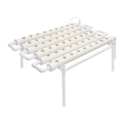 Discount Hydroponiskt odlingskit - 1-Lagers System - 36 Odlingsplatser - PVC-U - Håldiameter 3,2 cm - Rör Ø 6,3 cm - Vit Kit För Växt- & Örtplantering