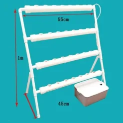 Outlet Hydroponiskt odlingskit - Rörsystem i PVC - Med 36 Odlingsplatser - Diameter 32 mm - Storlek 95×45×100 cm - Spänning 220 V/50 Hz - Utan Reservoar Kit För Växt- & Örtplantering