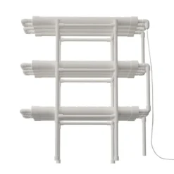 Hydroponiskt odlingskit, 3-lagers system, 108 växtplatser,VIT