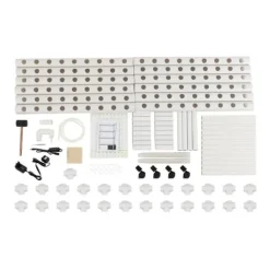 Clearance Hydroponiskt odlingssystem - Planteringskit - 4 lager, 108 platser - Med timer och vattenpump - PVC - För sallad, raps och betor Kit För Växt- & Örtplantering