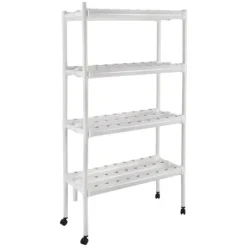 Hydroponiskt Odlingssystem - 4 Våningar 108 Odlingsplatser - Timerstyrd Vattenpump - PVC - Hydroponiskt Odlingskit - För Sallad Raps Betor