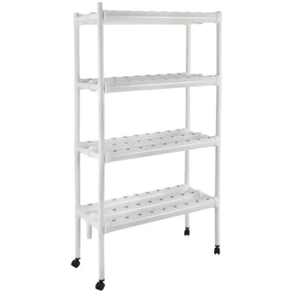 Hydroponiskt Odlingssystem - 4 Våningar 108 Odlingsplatser - Timerstyrd Vattenpump - PVC - Hydroponiskt Odlingskit - För Sallad Raps Betor