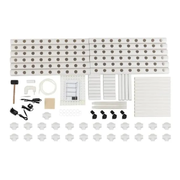 Hydroponiskt Odlingssystem - 4 Våningar 108 Odlingsplatser - Timerstyrd Vattenpump - PVC - Hydroponiskt Odlingskit - För Sallad Raps Betor