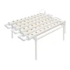 Hydroponiskt odlingssystem - 1-lagers rörsystem - 54 odlingsplatser - PVC-U - Rör Ø 6,3 cm, Hål Ø 3,2 cm - Vattensnålt - Ljusgrå
