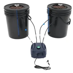 Online Hydroponiskt odlingssystem, djupvattenskultur, luftpump ingår,svart Kit För Växt- & Örtplantering
