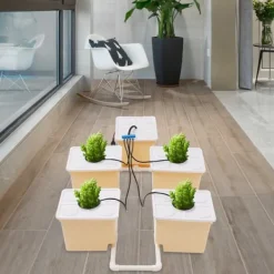 Sale Hydroponiskt odlingssystem, 4 planteringskärl, effektiv DWC-system, högkapacitets vattenpump Kit För Växt- & Örtplantering
