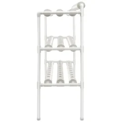New Hydroponiskt odlingssystem, 3-vånings PVC-rörsystem, 90 odlingsplatser Kit För Växt- & Örtplantering