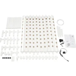 New Hydroponiskt odlingssystem, 3-vånings PVC-rörsystem, 90 odlingsplatser Kit För Växt- & Örtplantering