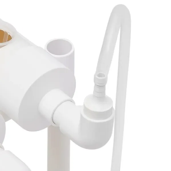 Outlet Hydroponiskt odlingssystem - Odlingskit enkel nivå - 54 Odlingshål - 6 Rör - För Grönsaker och Örter - Hem och Trädgård - Vit Kit För Växt- & Örtplantering