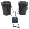 Hydroponiskt system, 19-liters kapacitet, inkluderar luftpump,svart
