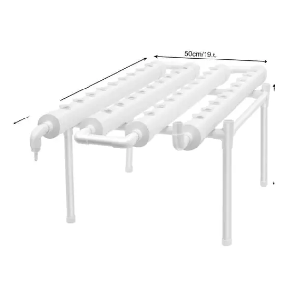 Clearance Hydroponiskt växtkit, 36 växtplatser, vertikal planterare,VIT Kit För Växt- & Örtplantering