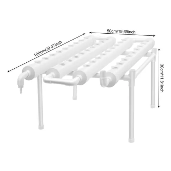Clearance Hydroponiskt växtkit, 36 växtplatser, vertikal planterare,VIT Kit För Växt- & Örtplantering