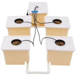 Best Hydroponiskt växtsystem, 4 hinkar, effektiv näringsdispensation,Gul Kit För Växt- & Örtplantering