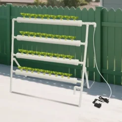 Clearance Hydroponiskt växtsystem, 4 lager, 36 poddar, 44 Gal/h pumpkapacitet, 5,91 ft maximalt pumptryck, 16,53 lbs viktkapacitet Kit För Växt- & Örtplantering