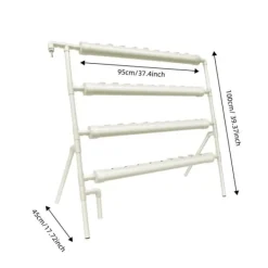 Clearance Hydroponiskt växtsystem, 4 lager, 36 poddar, 44 Gal/h pumpkapacitet, 5,91 ft maximalt pumptryck, 16,53 lbs viktkapacitet Kit För Växt- & Örtplantering