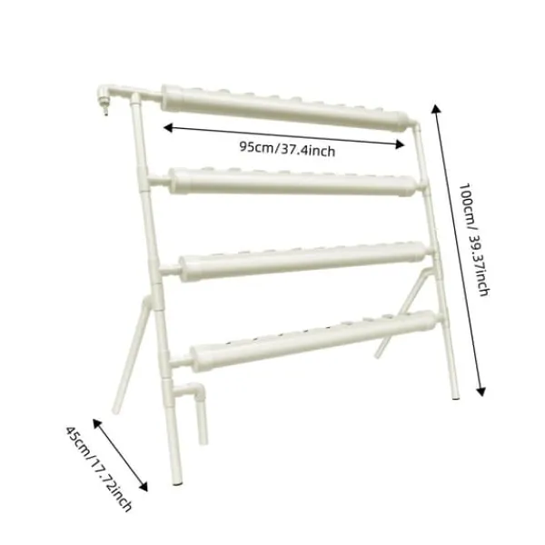 Clearance Hydroponiskt växtsystem, 4 lager, 36 poddar, 44 Gal/h pumpkapacitet, 5,91 ft maximalt pumptryck, 16,53 lbs viktkapacitet Kit För Växt- & Örtplantering