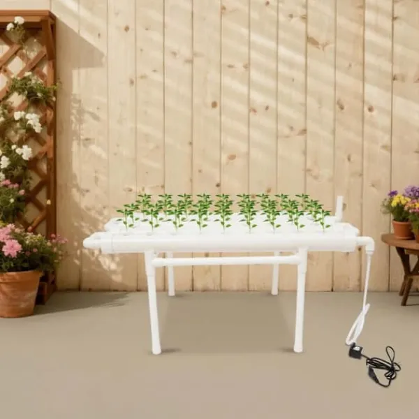 Hot Hydroponiskt växtsystem, 36 växtplatser, vertikalt trädgårdskit,VIT Kit För Växt- & Örtplantering