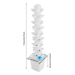 Hydroponiskt växtsystem, 9-nivå inomhusträdgård, effektiv pump,VIT