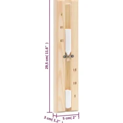 New 2-i-1 Bastutermometer & Hygrometer med Sandur | Färg: Massiv furu | Storlek: Standard Bastu