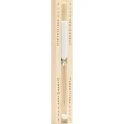 2-i-1 Bastutermometer & hygrometer med sandur i massiv furu | Färg: Naturlig | Storlek: 15 min