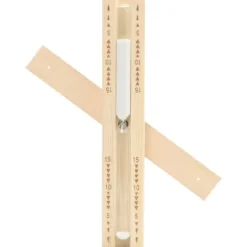 2-i-1 Bastutermometer & hygrometer med sandur i massiv furu | Färg: Naturlig | Storlek: 15 min
