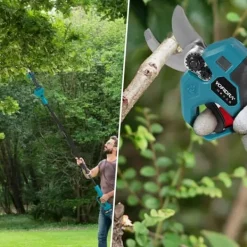 Online 3in1 Electric High Branch Saw with 2 Batteries 20000RPM Cordless Telescoping High Pruning Shear Garden Power Tool Trädgårdsmaskiner