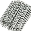 Hot INF 100 st U-formade förankringspinnar för trädgård Silver Markduk & Fiberduk