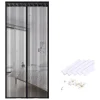 Best INF Magnetiskt skärmdörrgardin, randig polyester, 9 par spännen, 80 cm x 200 cm Insektsmedel & Djuravvisande Medel