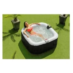 Best Inflatable Spa Sunspa Fyrkantig Svart 4 personer (155 x 155 x 65 cm) Spa & Utomhusbad
